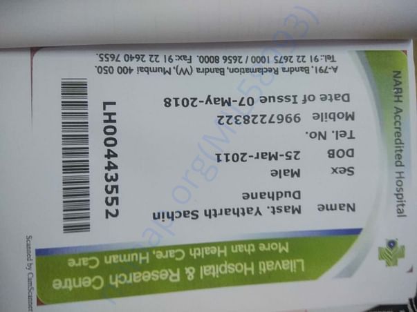 Lilawati hospital card
