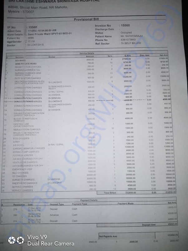 Hospital bill