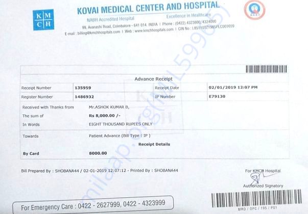 Bill for 8 Thousand INR paid on 2-Jan