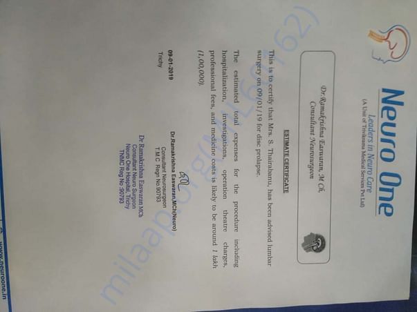 Medical estimates attached