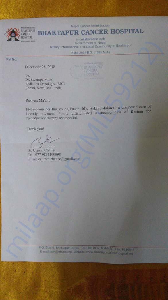 Consent of Doctor for the patient