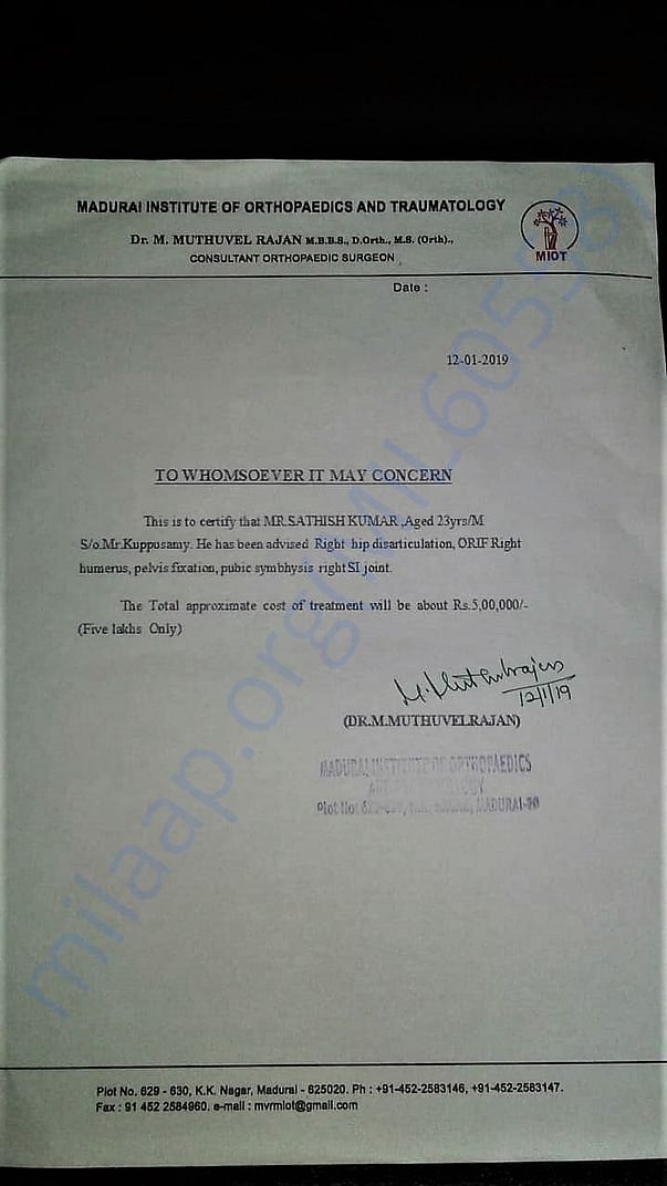 Hospital Estimate and Authorized SIgnatory