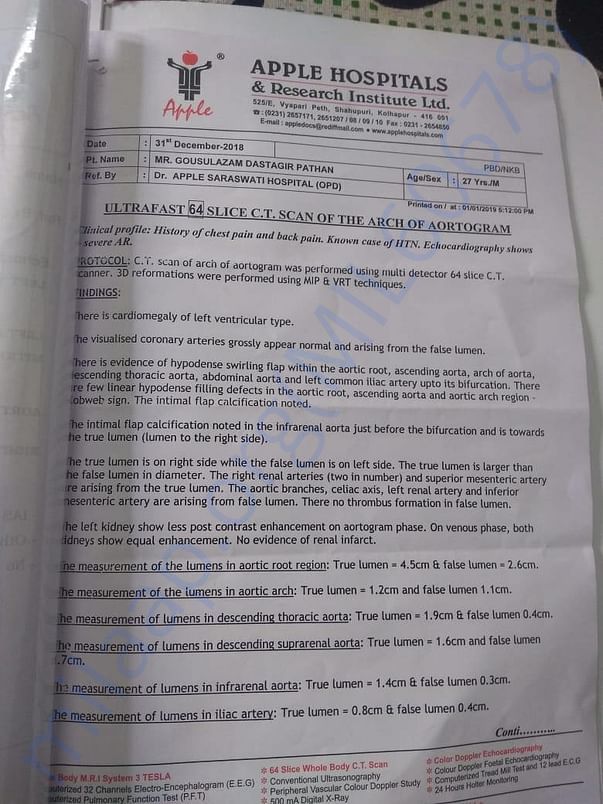Medical report