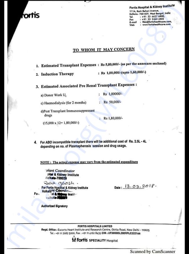 Medical certificate