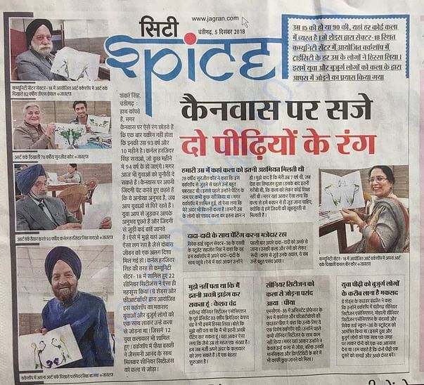 Senior Citizens at Art Workshop