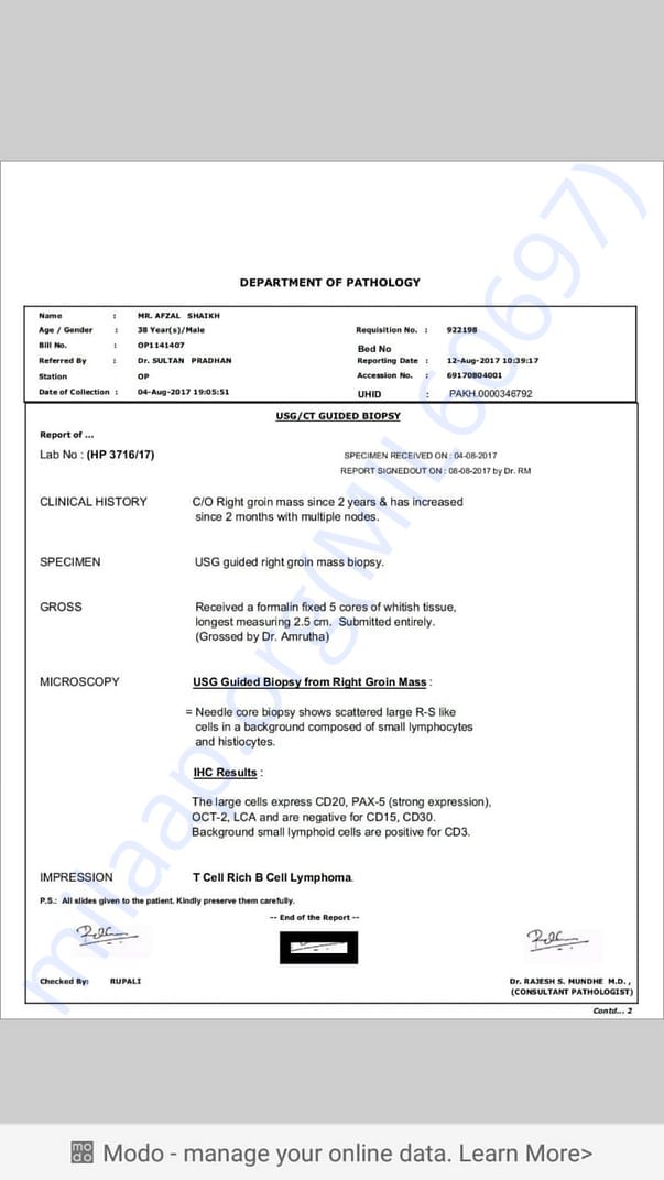 Bone Marrow Report