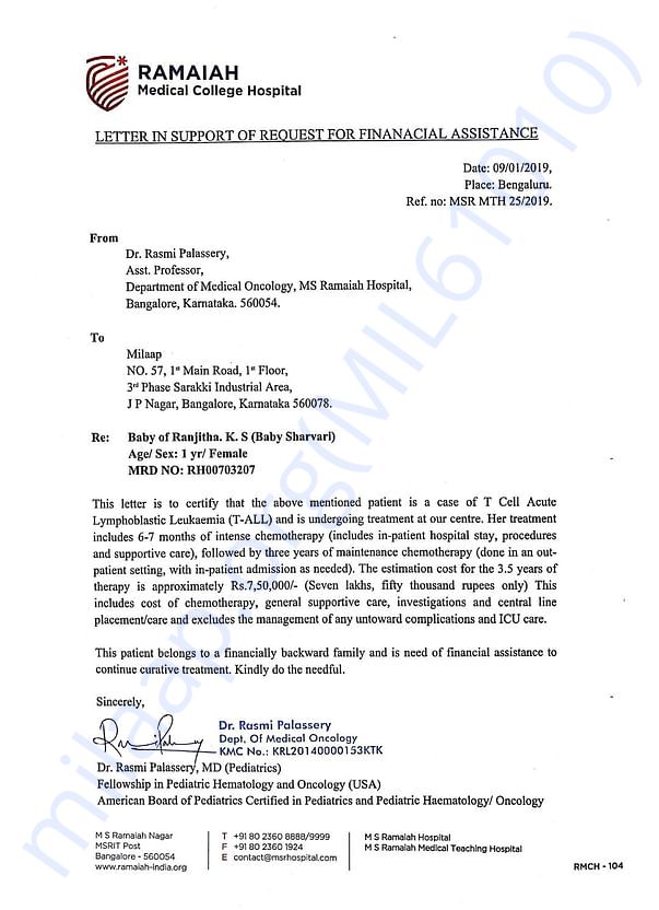 Estimation letter