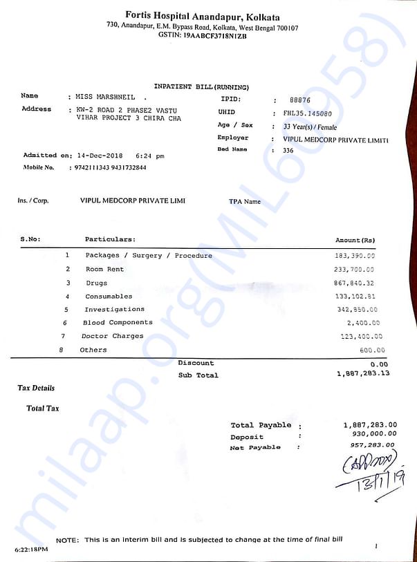 bill till date