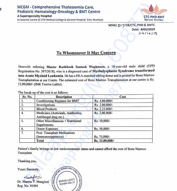 Estimation letter