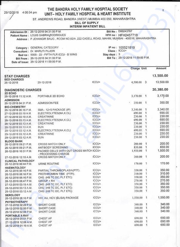 Hospital Bill