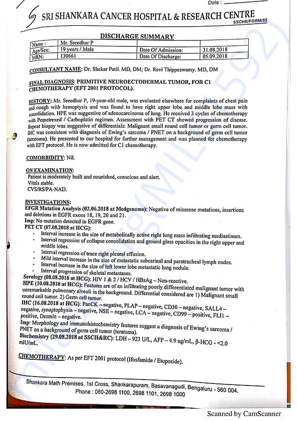 Discharge Summary Sri Shankara Hospital - 1