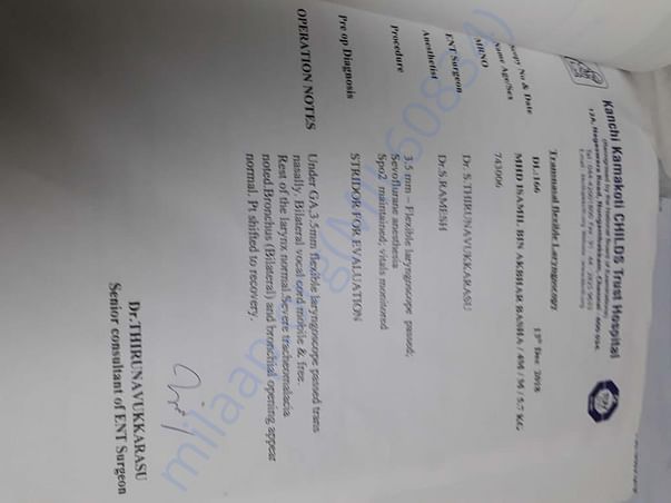 Hospital document