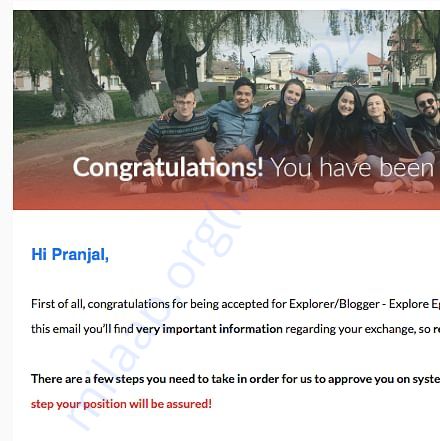 Admission letter