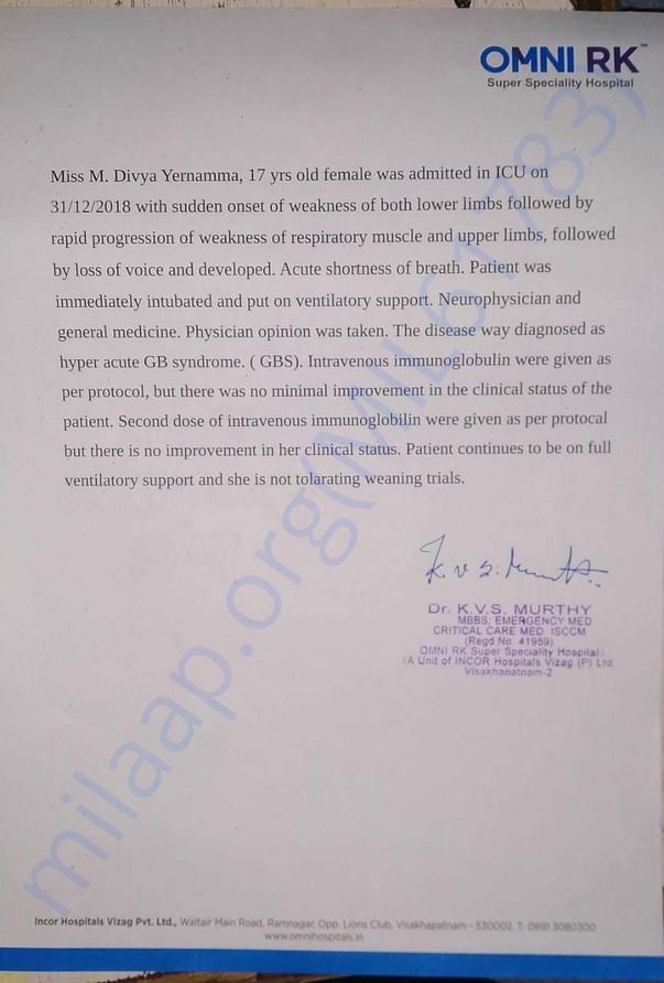 Hospital Letter