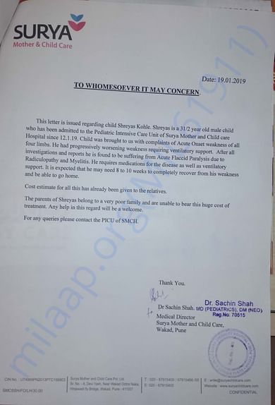 Letter by Doctor