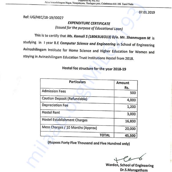 Estimation Letter