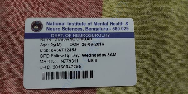 NIMHANS Hospital Card