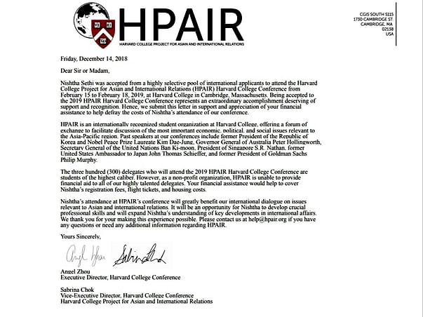 Help Nishtha Reach Harvard!
