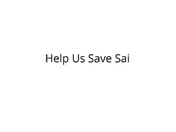 Help Sai Undergo Kidney Transplant
