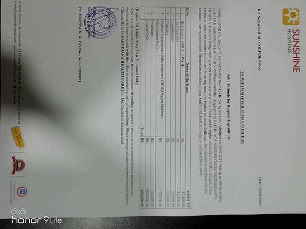 Help to Raise funds for Friends Father's brain operation urgently.