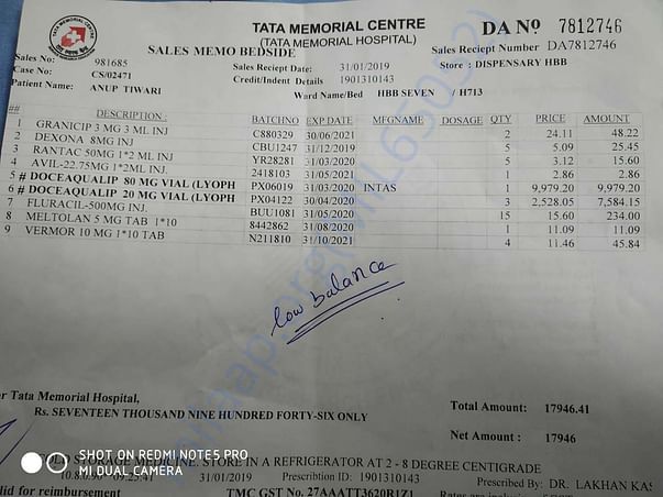Hospital bill