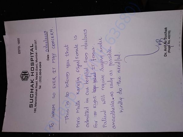 Doctor's letter