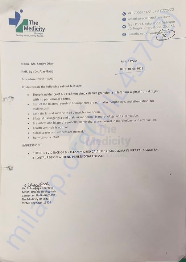 Treatment report1