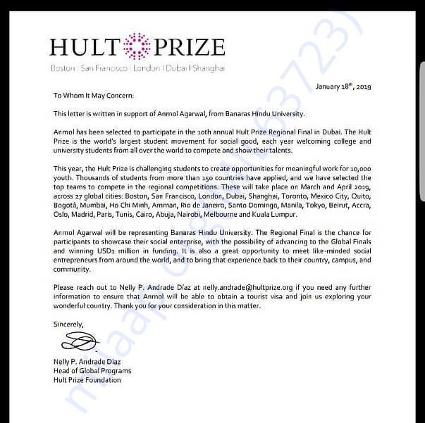 Selection Letter