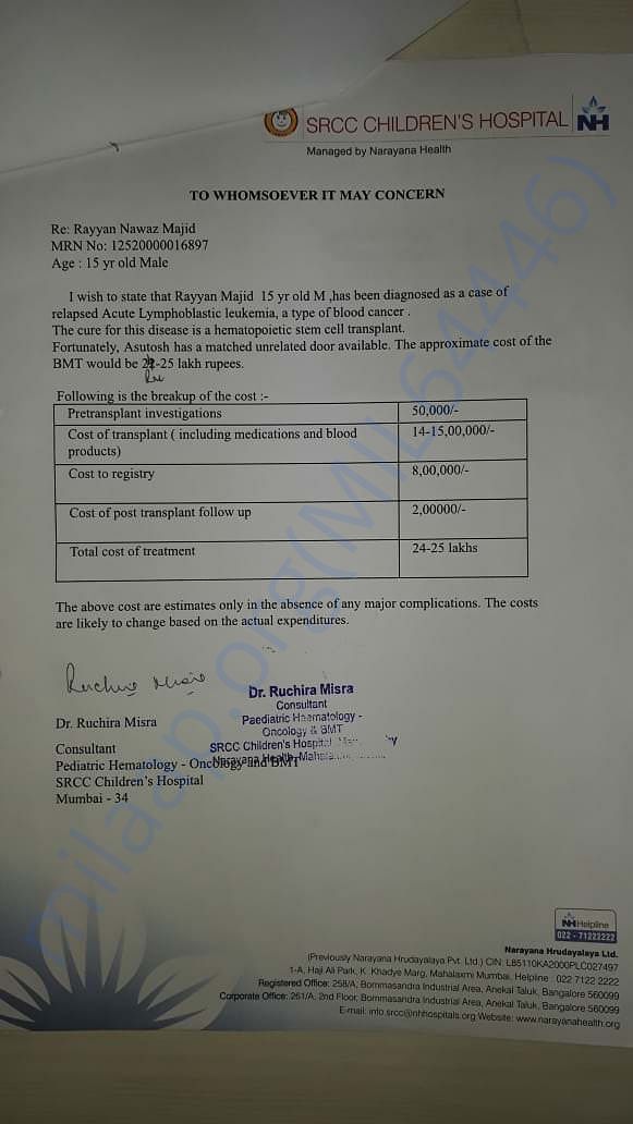 Estimation letter