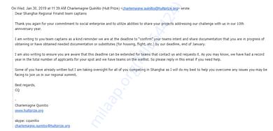 Admission letter