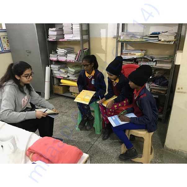 Mentoring sessions with the children