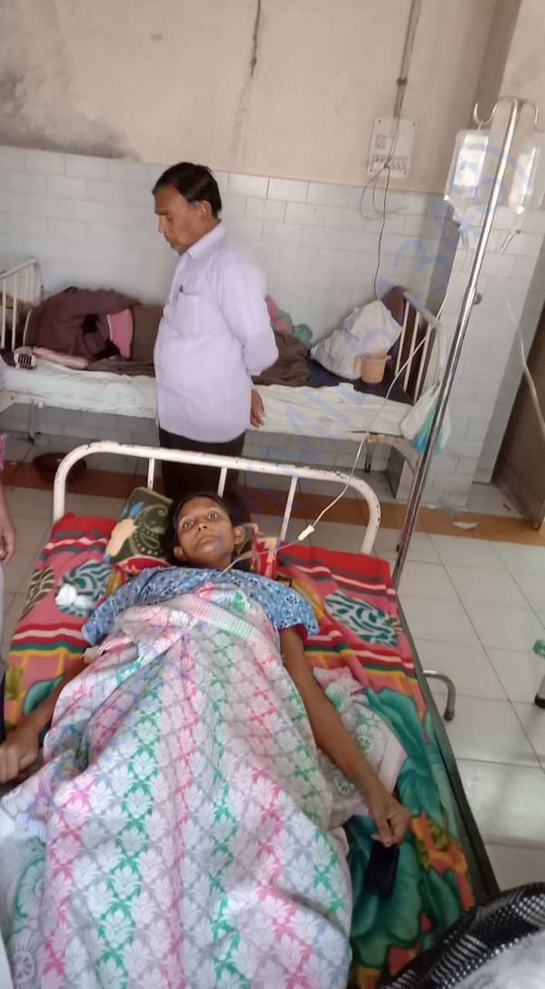 Rajkumar mother on the hospital bed
