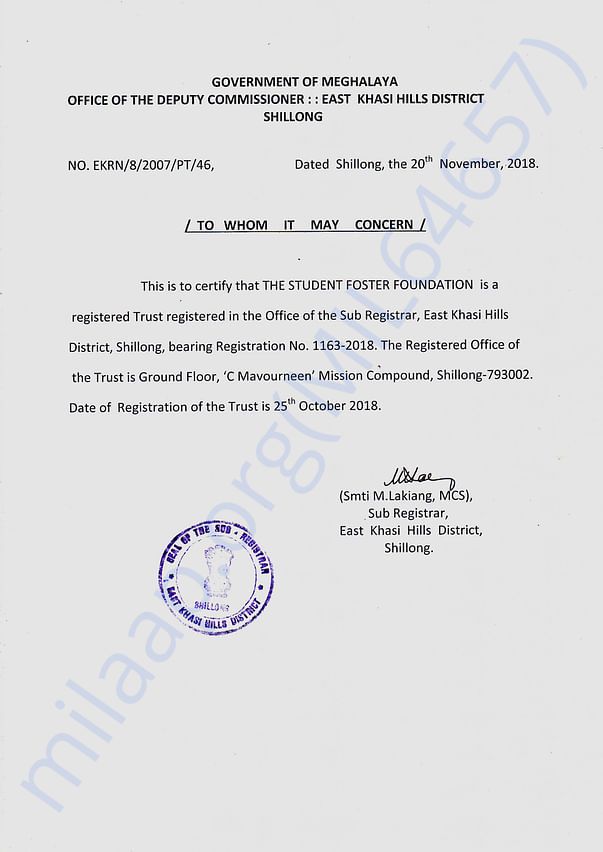 Registration Certificate