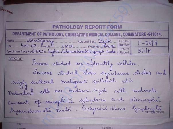 Medical report