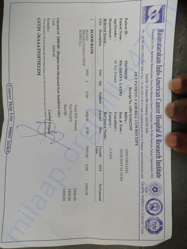 Blood Irradiation bill