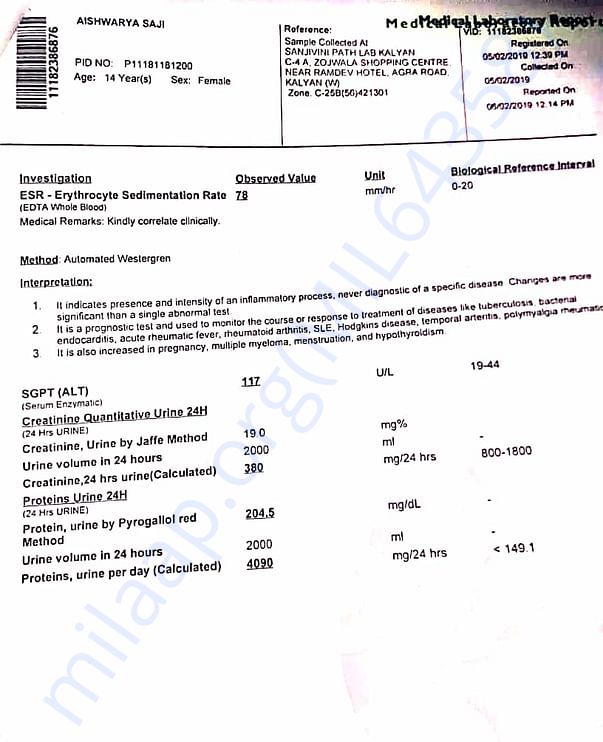 New medical report (5-2-19)