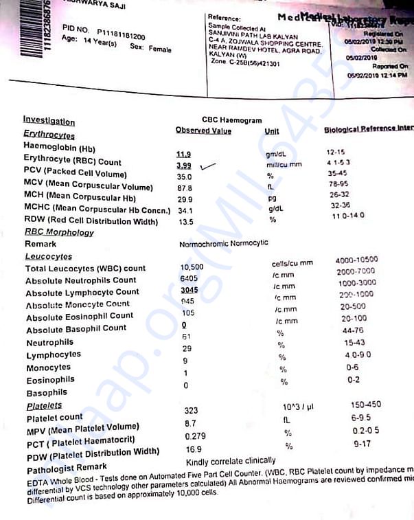 New medical report (5-2-19)