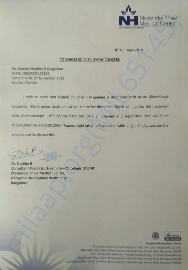 Estimation letter