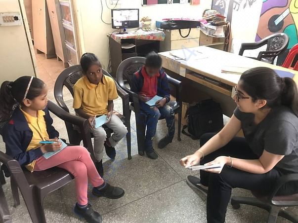 Mentoring session with the children
