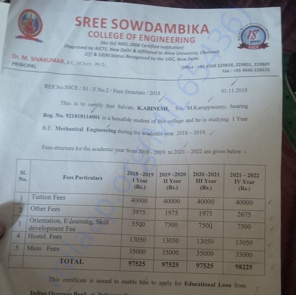 Estimation Letter