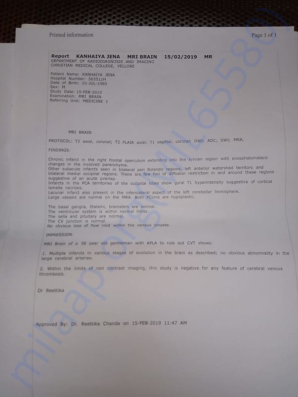 MRI Summary Report