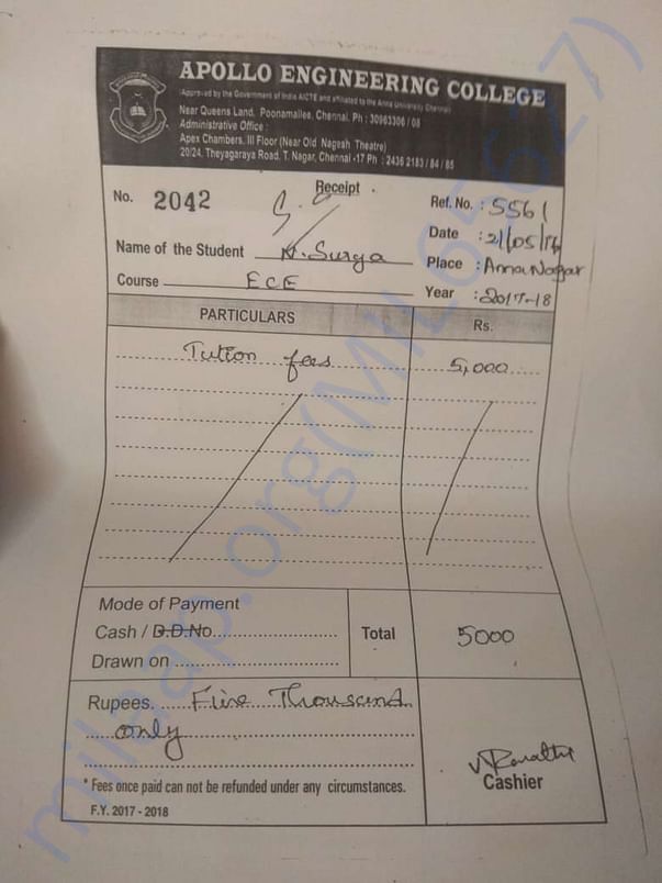 Initial fees