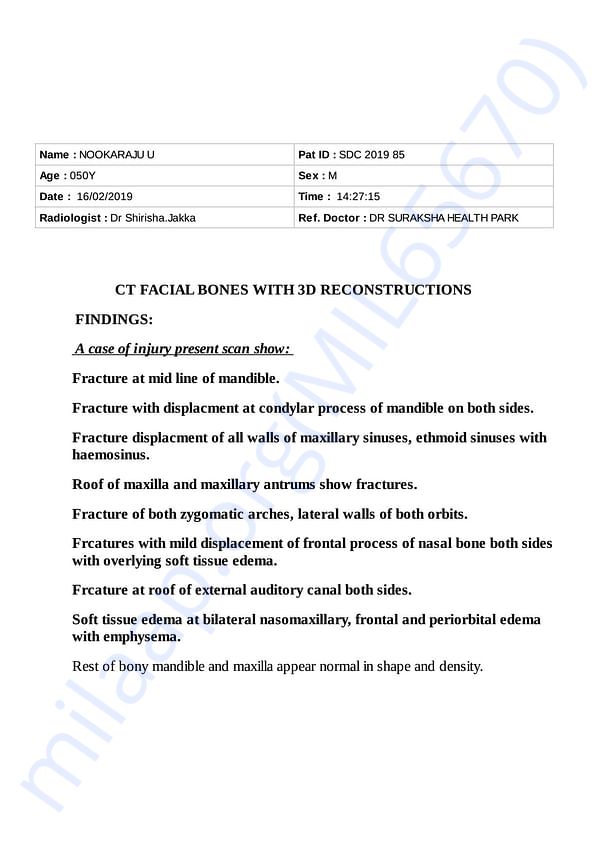 Medical Report