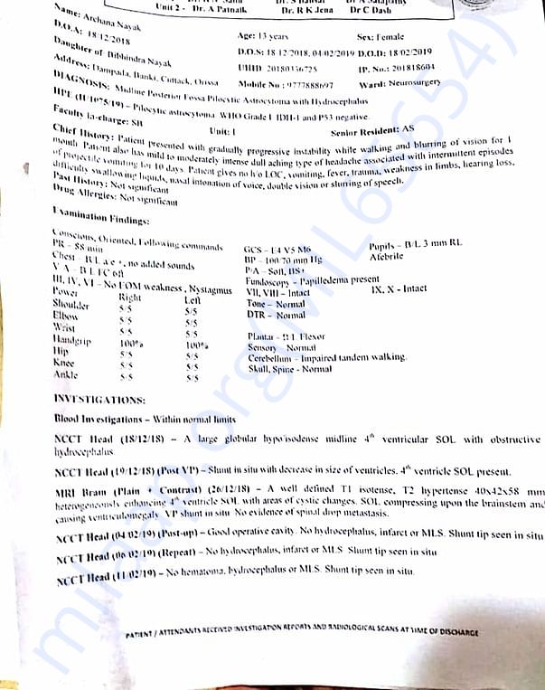Archana lab report