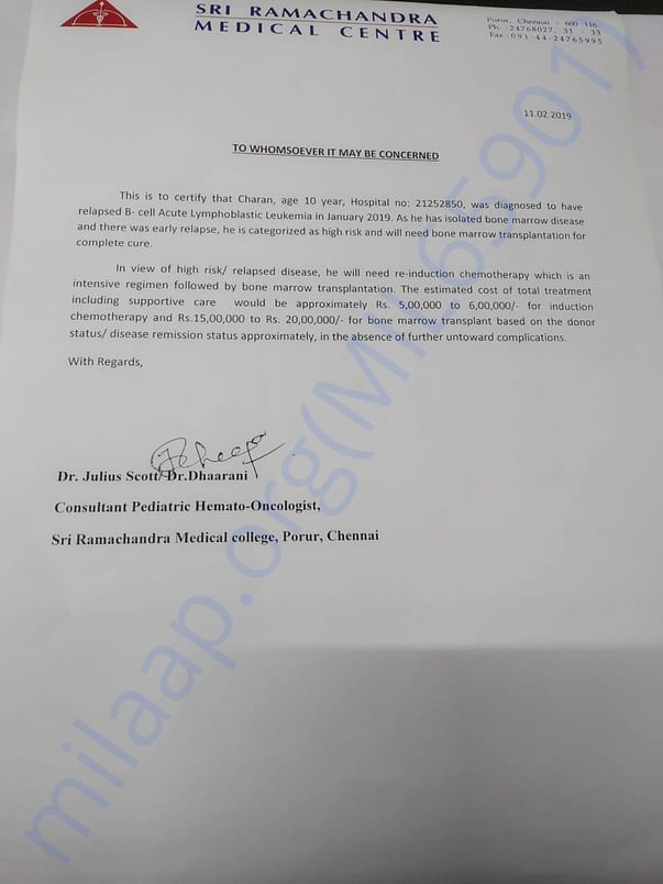 Estimation letter