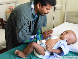 Man Who Sleeps On Hospital Floor Needs Help To Save Son From Cancer