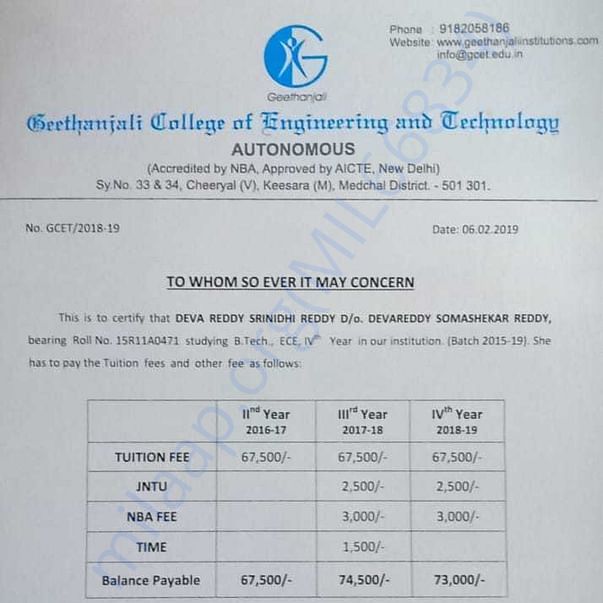 Estimation Letter