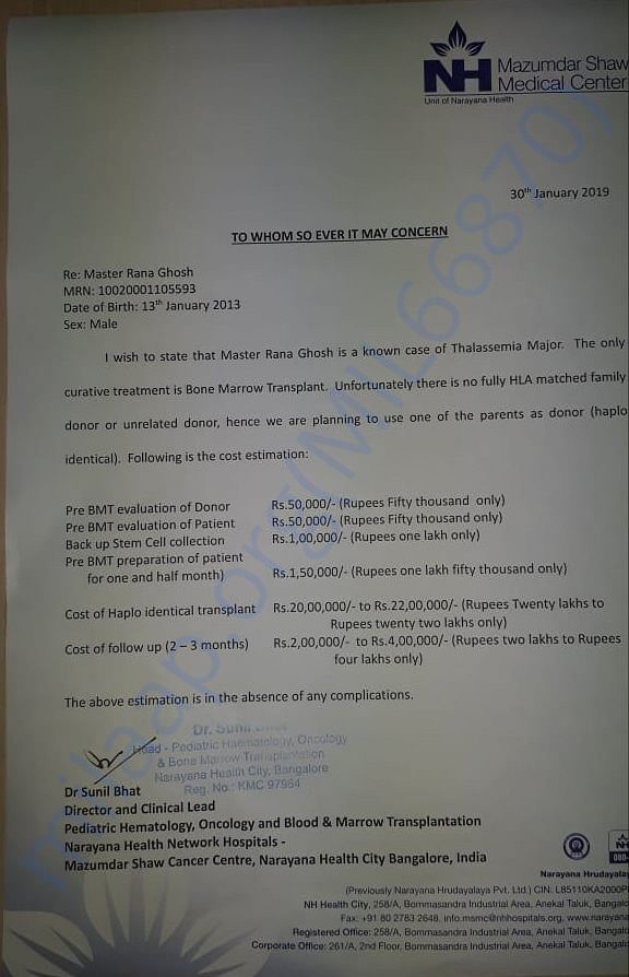 Estimation letter