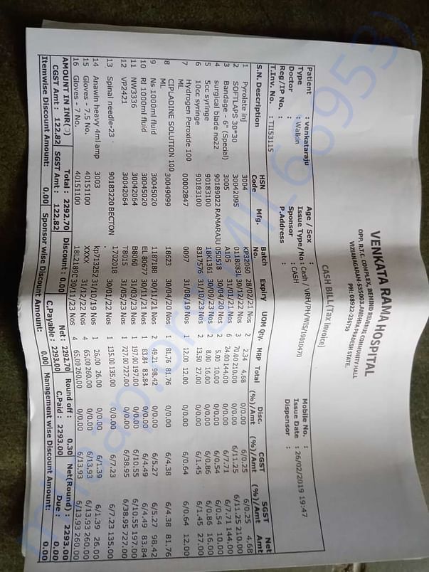 medical bills