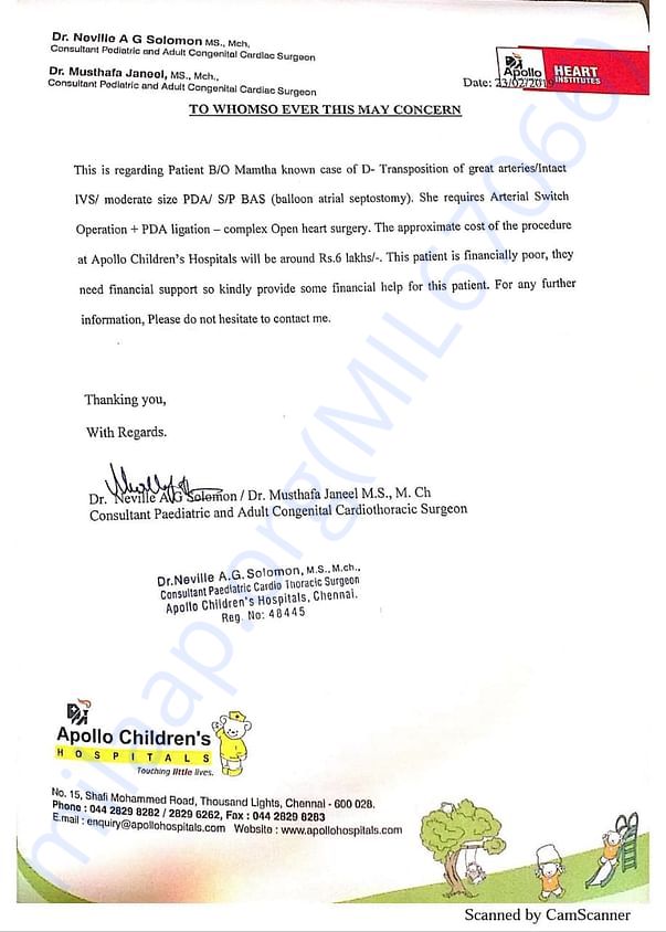 Estimation letter